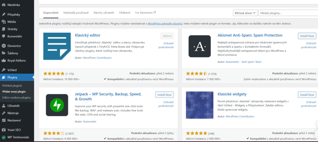 Wordpress kurz - Webové stránky ve WordPress