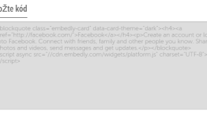 EMBED.ly – online generátor embed kódu
